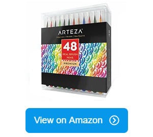 Arteza Liquid Glitter Real Brush Pen Set - 24 Pack