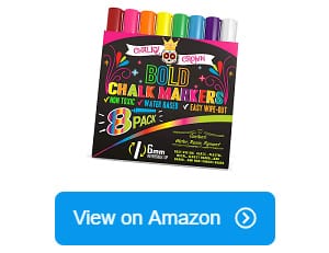 Chalky Crown - Liquid Chalk Markers - Erasable Chalk Markers with