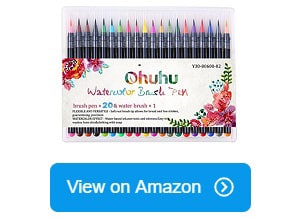 Ohuhu Watercolor Brush Markers Pen