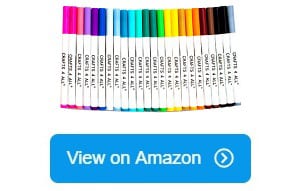 Crafts 4 All Fabric Pens for Clothes - Pack of 24 No Fade, Fabric