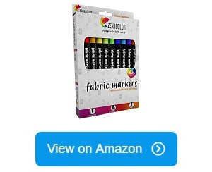 Restored Zenacolor 20 Fabric Markers Pens Set - Non Toxic