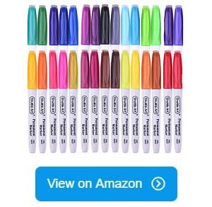 ParKoo Permanent Markers, 36 Assorted Colors Fine