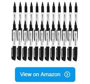 Basics Fine Point Tip Permanent Markers Black Color 96 - 4