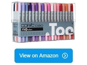 Review of Soucolor 72 Color Dual Tip Water-Based Marker Set