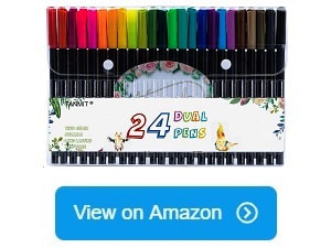 Crayola Signature Sketch & Detail Dual-Tip Markers, Professional Coloring  Kit, Crayoligraphy Calligraphy, Gift Reviews 2023