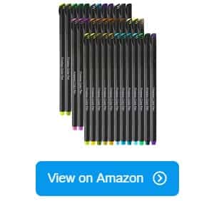  JARLINK 48 Colors Journal Planner Pens, Fine Point