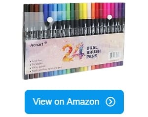 ZenZoi Permanent Markers Set - 36 Fine Point Felt Tip Drawing Art Markers - Chil