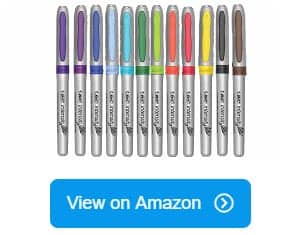 ZenZoi Permanent Markers Set - 36 Fine Point Felt Tip Drawing Art Markers - Chil