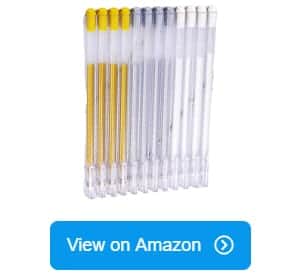  Dyvicl White Ink Pens - 12-Piece Fine Point Tip White