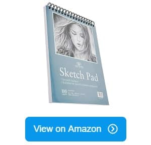 Two Pack Spiral Bound Sketchpad for Travel and Portable Sketch Work - -  Art-n-Fly