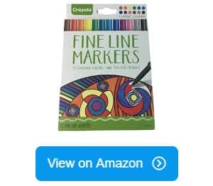  Crayola 58-7713 Fineline Markers 12 Vibrant Colors