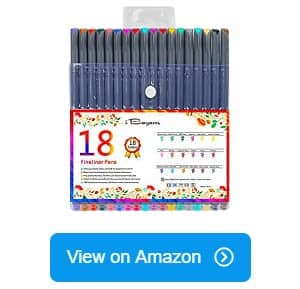 iBayam Journal Planner Pens Colored Pens Fine Point Markers Fine Tip  Drawing Pens Fineliner Pen for Journaling Writing Note Taking Calendar  Coloring Art Office Back to School Supplies, 18-Pack