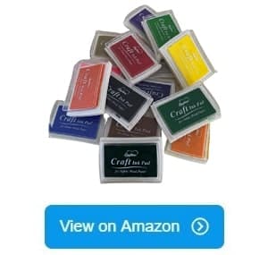 Lsushine Craft Ink Pad Stamps Partner DIY Color,15 Color Craft Ink Pad