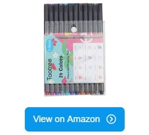  Taotree 24 Fineliner Color Pens, Fine Line Colored