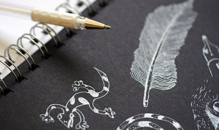 Drawing with GEL PENS on BLACK PAPER! - Will it Work? 