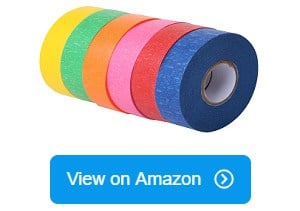 Colored Masking Tape, Colored Painters Tape for Arts and Crafts, 6 Pack,  Draft