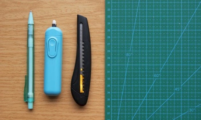 Dressnu Electric Eraser Kit with 10 Eraser Refills Auto Erasers for Artist Blue 4.921.100.91Inch 
