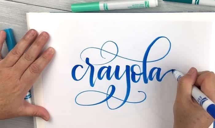 how to do calligraphy with crayola markers