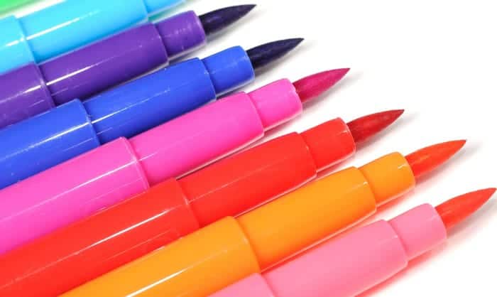 Set Of Colorful Felt Tip Markers Stock Photo - Download Image Now