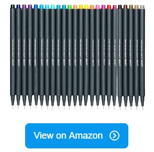 Anker 8 Fineliners Pens Fine Tip Smooth Sharp Line Writing Assorted Colours 
