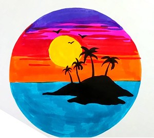 draw-a-sunset-with-basic-brush-pens-or-markers-step-10-11