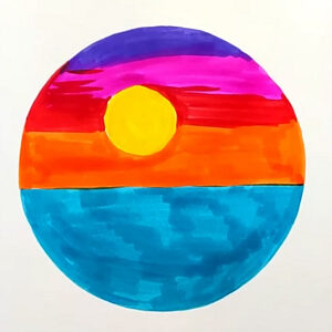 draw-a-sunset-with-basic-brush-pens-or-markers-step-7-8