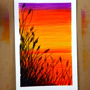 draw-a-sunset-with-watercolor-pencil-step-9