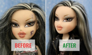 how to remove permanent marker from doll face