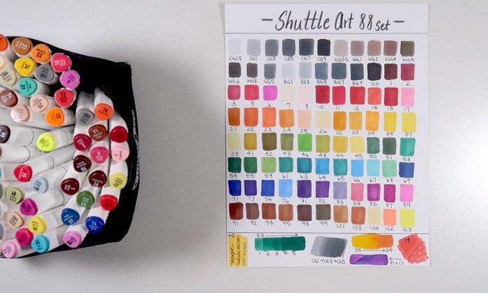 Shuttle Art 88 Colors Dual Tip Alcohol Based Art Markers 88 Colors