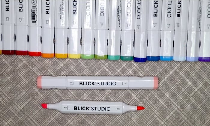 BLICK STUDIO BRUSH MARKER - Review & Demo! - MissKerrieJ - 