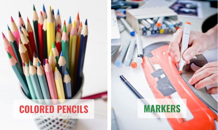 colored pencils vs markers