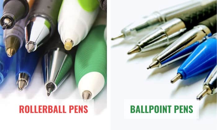 rollerball pens vs ballpoint pens