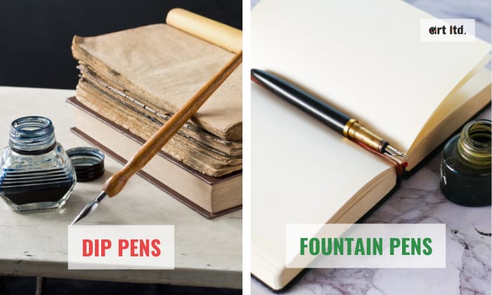 dip pens vs fountain pens