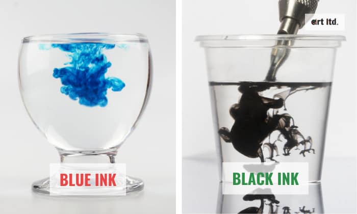 blue or black ink