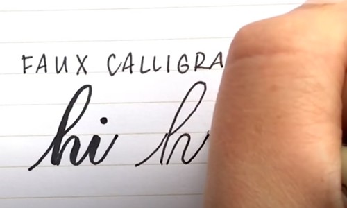 faux-calligraphy
