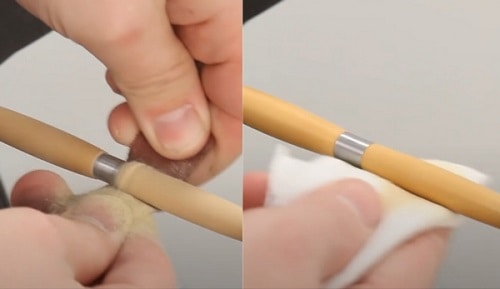 Sanding-and-apply-a-finish-of--a-Wooden-Pen